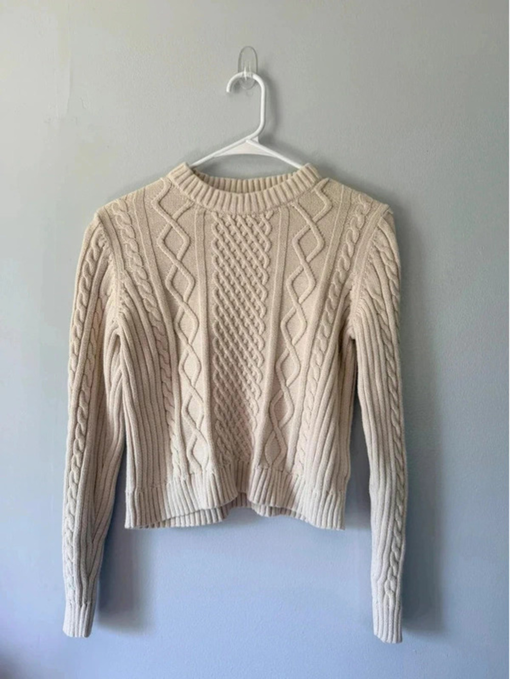GAP Cream Cable Knit Sweater Teens M